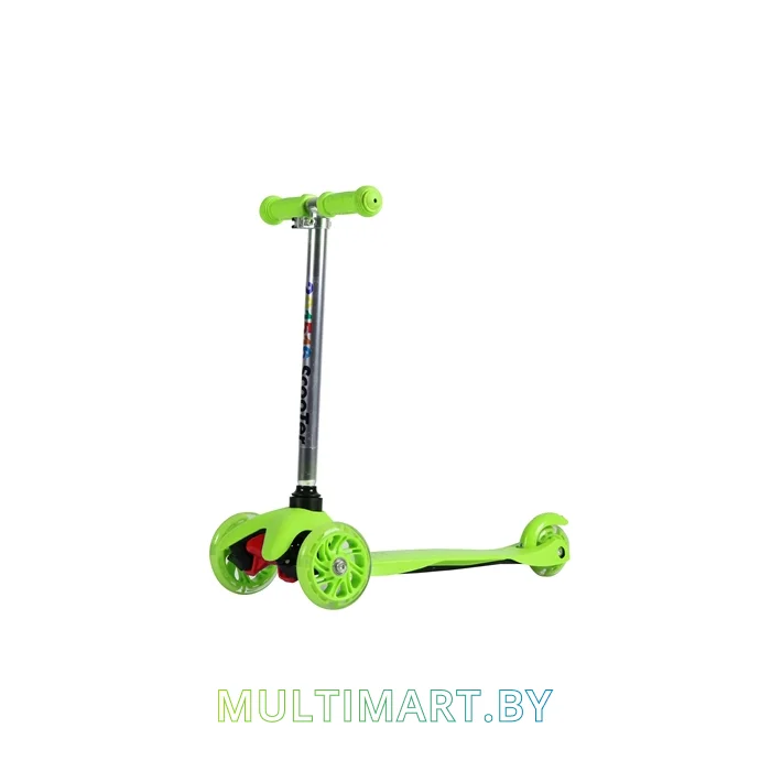 Самокат 21st Scooter Mini GRL 038 салатовый, прозрачные колёса